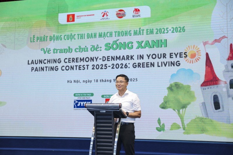Director General of the Department of International Cooperation (Ministry of Natural Resources and Environment) and Vice President of the Vietnam-Denmark Friendship Association Le Ngoc Tuan spoke at the ceremony. (Photo: Dinh Hoa). Director General of the Department of International Cooperation (Ministry of Natural Resources and Environment) and Vice President of the Vietnam-Denmark Friendship Association Le Ngoc Tuan spoke at the ceremony. (Photo: Dinh Hoa).