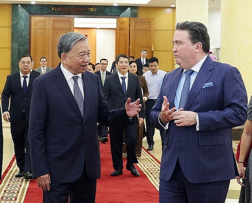 Party General Secretary To Lam (L) and US Ambassador to Vietnam Marc E. Knapper in Hanoi on September 29. (Photo: VNA) Party General Secretary To Lam (L) and US Ambassador to Vietnam Marc E. Knapper in Hanoi on September 29. (Photo: VNA)