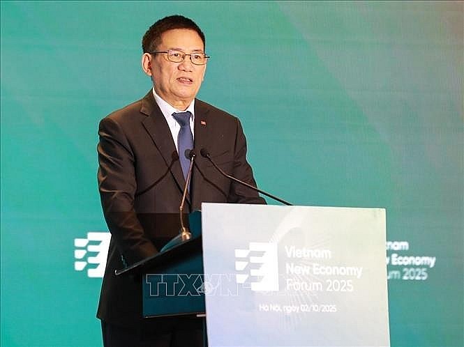 Deputy Prime Minister Ho Duc Phoc speaks at the Vietnam New Economy Forum (VNEF) 2025. (Photo: VNA) Deputy Prime Minister Ho Duc Phoc speaks at the Vietnam New Economy Forum (VNEF) 2025. (Photo: VNA)
