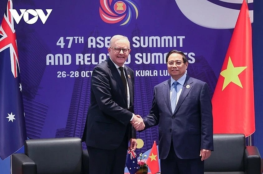 Prime Minister Pham Minh Chinh and his Australian counterpart Anthony Albanese. Prime Minister Pham Minh Chinh and his Australian counterpart Anthony Albanese.