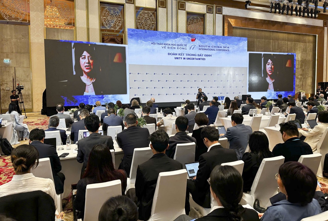 Seema Malhotra, Minister for the Indo-Pacific Region, delivers a recorded keynote speech to the conference.