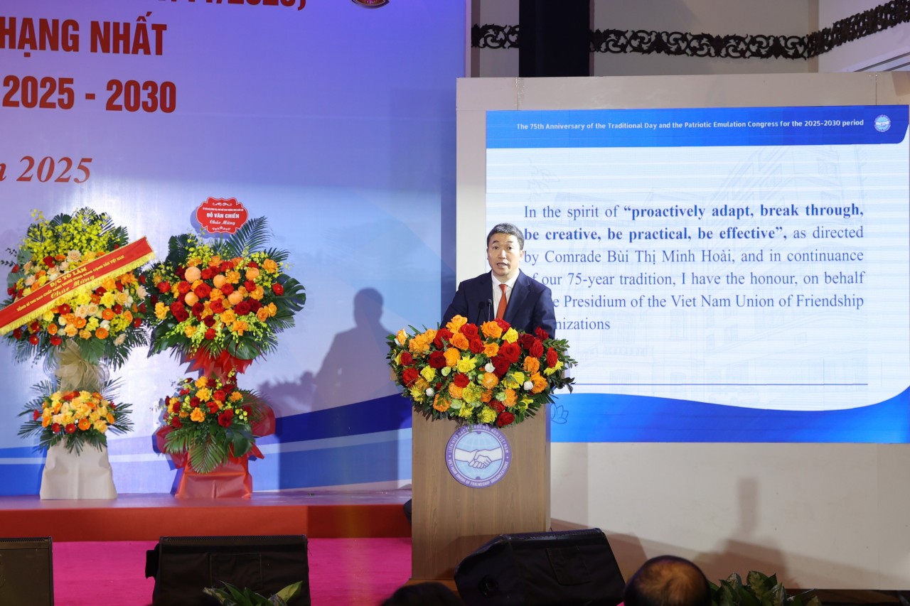 Viet Nam Union of Friendship Organizations Celebrates 75th Anniversary of Traditional Day and Patriotic Emulation Congress for 2025-2030 Period Viet Nam Union of Friendship Organizations Celebrates 75th Anniversary of Traditional Day and Patriotic Emulation Congress for 2025-2030 Period