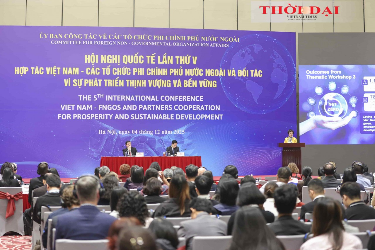 The plenary and closing session of the 5th International Conference on Cooperation between Vietnam and Foreign NGOs, “Partnership for Prosperous and Sustainable Development.” (Photo: Đinh Hòa) The plenary and closing session of the 5th International Conference on Cooperation between Vietnam and Foreign NGOs, “Partnership for Prosperous and Sustainable Development.” (Photo: Đinh Hòa)