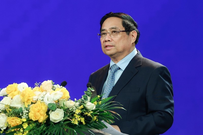 Prime Minister Pham Minh Chinh delivered a directive speech at the award ceremony. (Photo: Nhật Bắc/VGP)