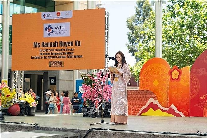 Hannah Vu, President of the Vietnam-Australia Talent Network (AVTN), is always actively involved in activities focused on the homeland. (Photo: VNA) Hannah Vu, President of the Vietnam-Australia Talent Network (AVTN), is always actively involved in activities focused on the homeland. (Photo: VNA)