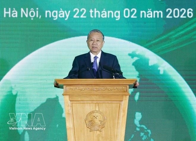 Party General Secretary To Lam addresses the launch of the tree planting festival in Hanoi on February 22. (Photo: VNA) Party General Secretary To Lam addresses the launch of the tree planting festival in Hanoi on February 22. (Photo: VNA)
