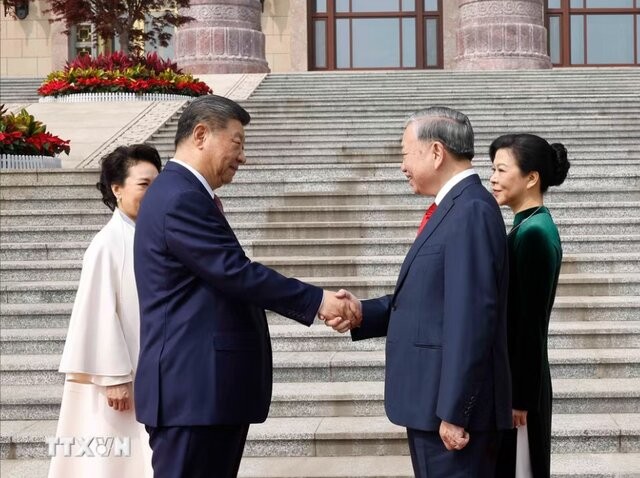 General Secretary and President of China Xi Jinping welcomes General Secretary and President of Viet Nam To Lam on his four-day State visit to China Beijing, April 15, 2026. General Secretary and President of China Xi Jinping welcomes General Secretary and President of Viet Nam To Lam on his four-day State visit to China Beijing, April 15, 2026.