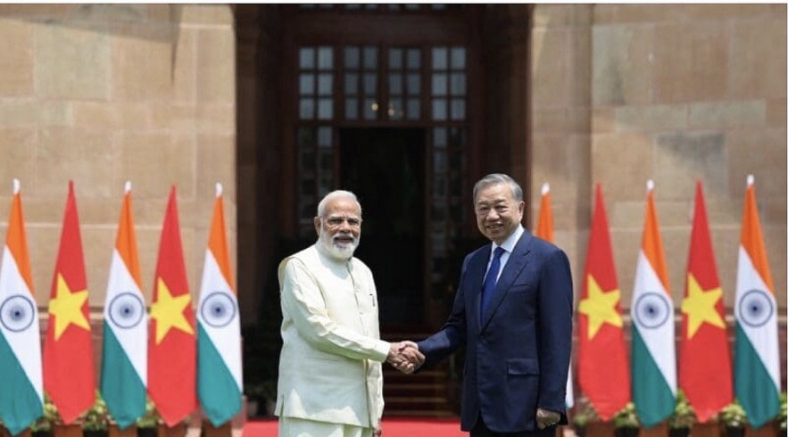 India's PM Narendra Modi meeting with President of the Socialist Republic of Vietnam, To Lam at Hyderabad House, in New Delhi on May 06, 2026. Photo Credit: India Prime Minister Office