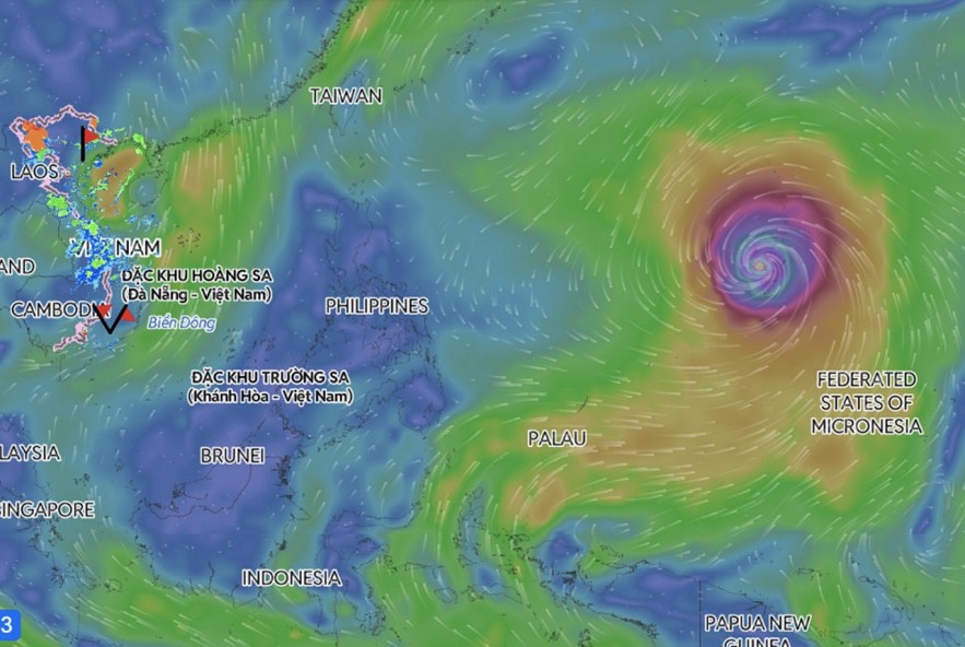 Super Typhoon Bavi over the northwestern Pacific Ocean. Source: Vietnam National Center for Hydro-Meteorological Forecasting (NCHMF). Super Typhoon Bavi over the northwestern Pacific Ocean. Source: Vietnam National Center for Hydro-Meteorological Forecasting (NCHMF).