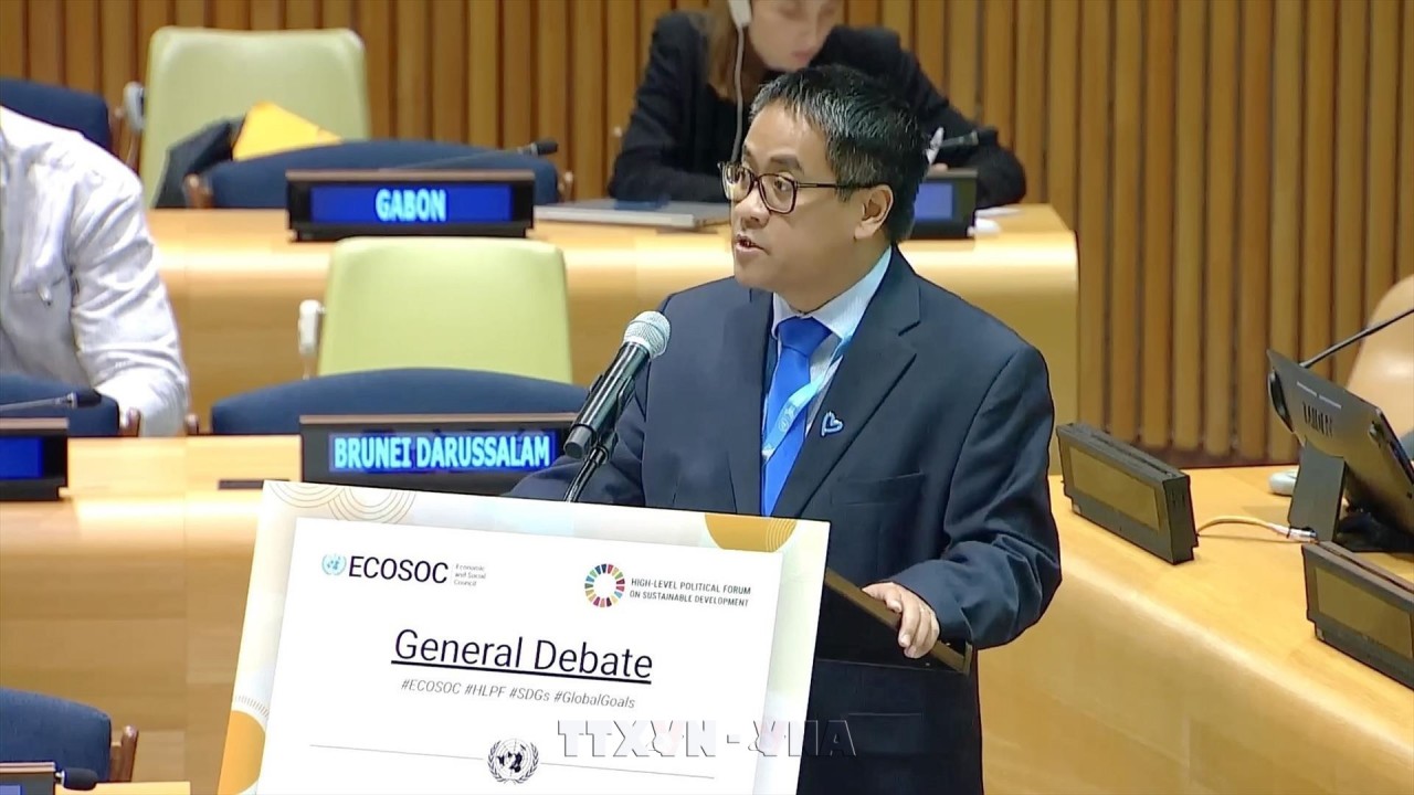 Counsellor Nguyen Hai Luu addresses the high-level session of the 2026 High-level Political Forum on Sustainable Development at the United Nations Headquarters in New York. (Photo: VNA) Counsellor Nguyen Hai Luu addresses the high-level session of the 2026 High-level Political Forum on Sustainable Development at the United Nations Headquarters in New York. (Photo: VNA)