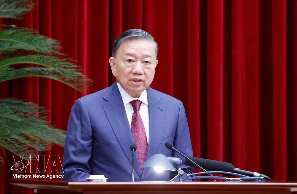 Party General Secretary and State President To Lam addresses the opening of the 14th Party Central Committee’s third meeting. (Photo: VNA) Party General Secretary and State President To Lam addresses the opening of the 14th Party Central Committee’s third meeting. (Photo: VNA)