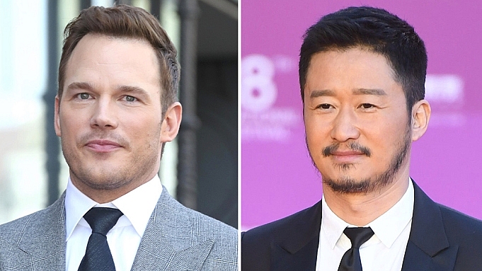 Chris Pratt, Wu Jing Mega; AP 4953 chris pratt wu jing
