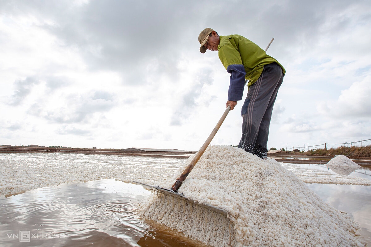 Picturesque salt fields in Bac Lieu, Southern Vietnam picturesque salt fields in bac lieu southern vietnam