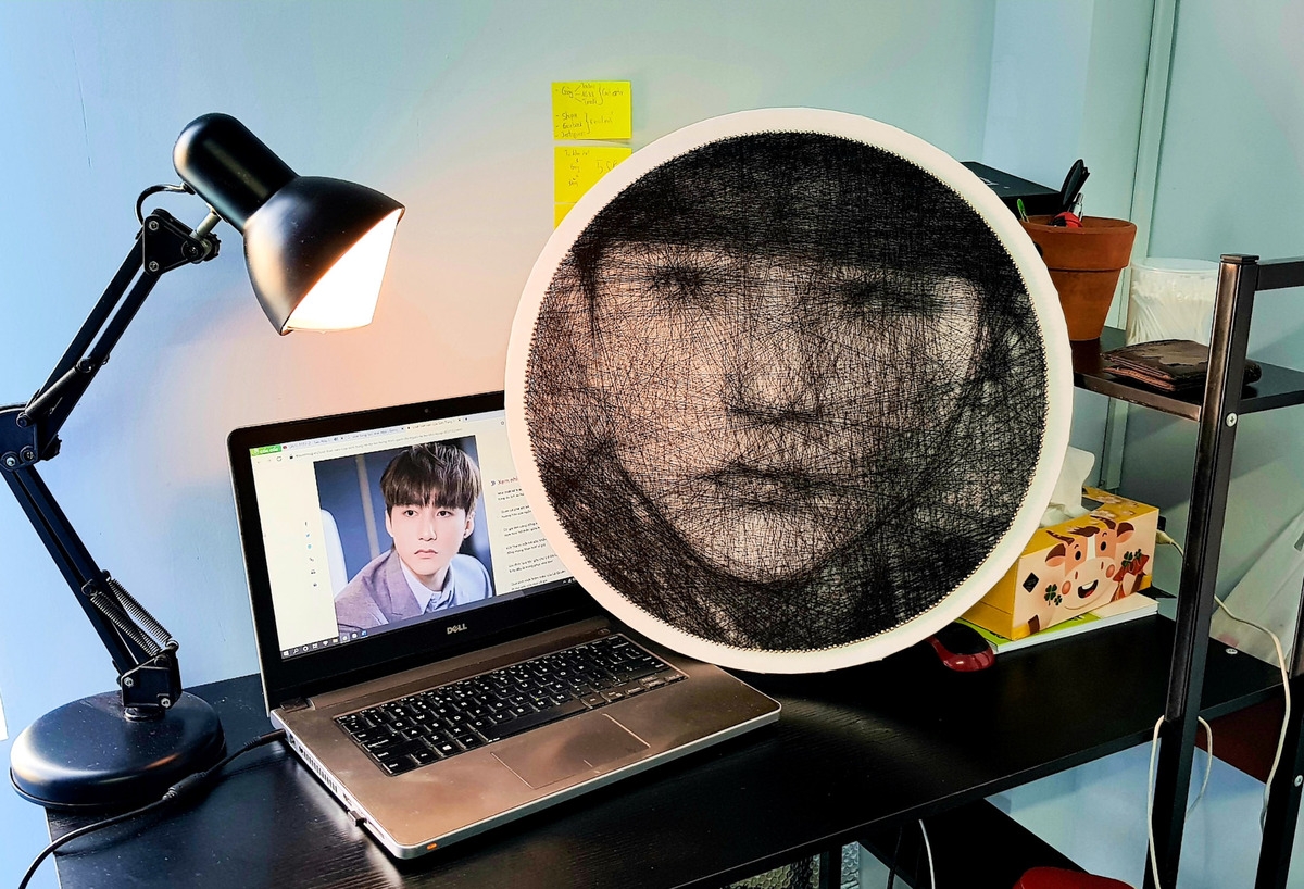 Vietnamese artist portraits global artists by string art Vietnamese artist portraits global artists by string art
