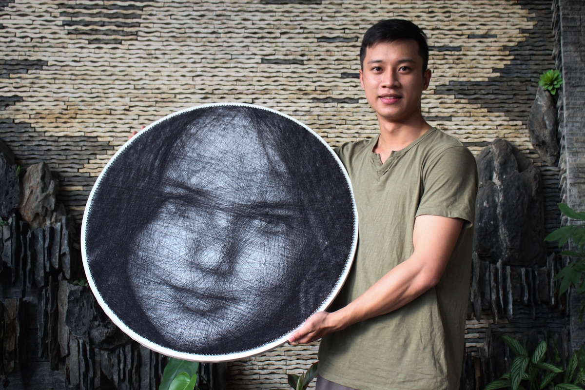 Vietnamese artist portraits global artists by string art Vietnamese artist portraits global artists by string art