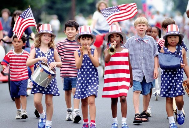 undefined Parading is one of the most notable activities in Independence Day