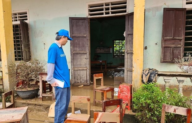 undefined Books and school supplies swept away in flood water in the central Vietnam (Photo: UNICEF)