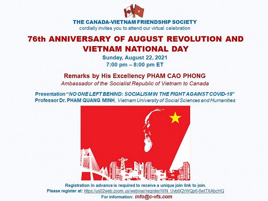 Canada-Vietnam Friendship Society Celebrates Vietnamese Independence Canada-Vietnam Friendship Society Celebrates Vietnamese Independence