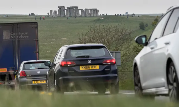 Traffic on the A303 that runs beside the ancient monument. Photograph: Matt Cardy/Getty Images Traffic on the A303 that runs beside the ancient monument. Photograph: Matt Cardy/Getty Images