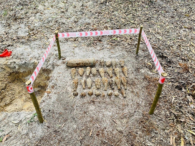 Quang Tri: Cache of More Than 30 UXOs Discovered Quang Tri: Cache of More Than 30 UXOs Discovered