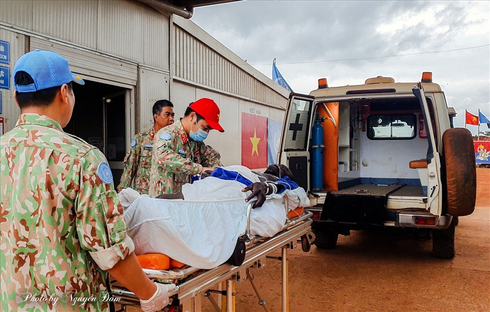 At the scene (Photo: Vietnam's Level 2 Field Hospital No. 3 At the scene (Photo: Vietnam's Level 2 Field Hospital No. 3