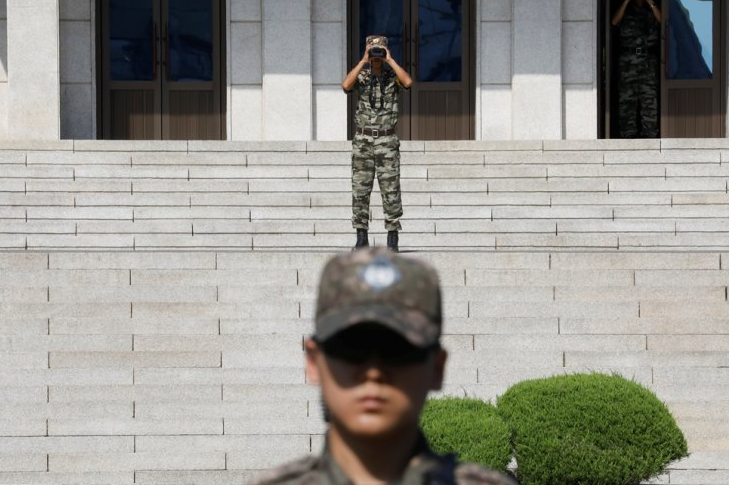 North and South Korea exchange gunfire across 'DMZ border' at guard post two koreas exchange gunfire across dmz border