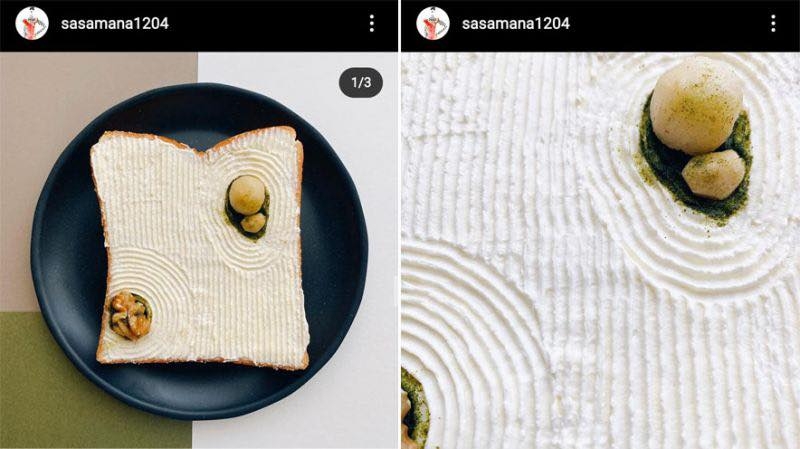 Japanese artist makes her creations on plain bread, using edible ingredients japanese artist makes her creations on plain bread using edible ingredients