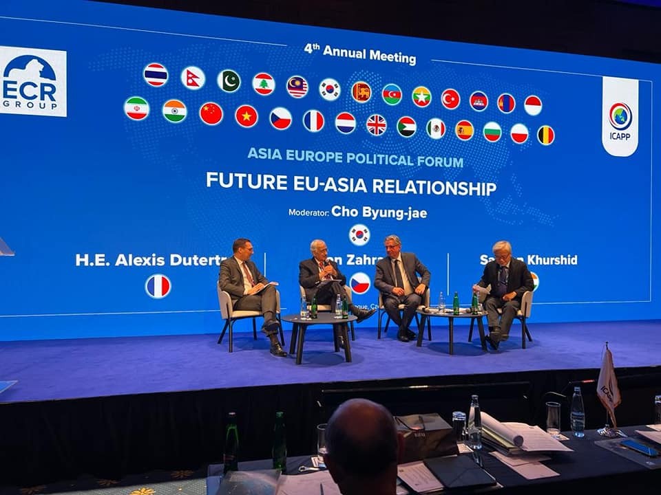 At the fourth Meeting of the Asia-Europe Political Forum (AEPF) held in the Czech Republic. At the fourth Meeting of the Asia-Europe Political Forum (AEPF) held in the Czech Republic.