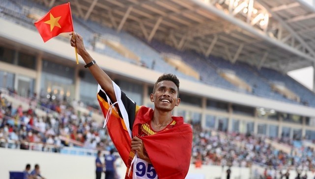 Timor Leste Athlete Brings Home Souvenirs from Vietnamese Fans Timor Leste Athlete Brings Home Souvenirs from Vietnamese Fans