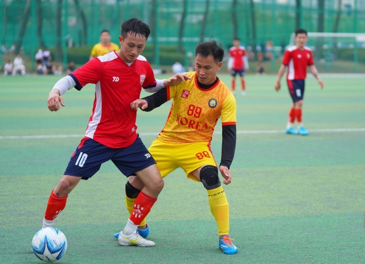 Semi-final match between two teams Ha Tinh and Thanh Hoa. Photo: VOV5 Semi-final match between two teams Ha Tinh and Thanh Hoa. Photo: VOV5