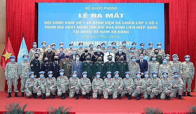 An anouncement ceremony was held on Wednesday for the Vietnamese engineering unit rotation 1 and Level-II field hospital rotation 4 to be deployed to UN peacekeeping mission in Sudan. — VNA/VNS An anouncement ceremony was held on Wednesday for the Vietnamese engineering unit rotation 1 and Level-II field hospital rotation 4 to be deployed to UN peacekeeping mission in Sudan. — VNA/VNS