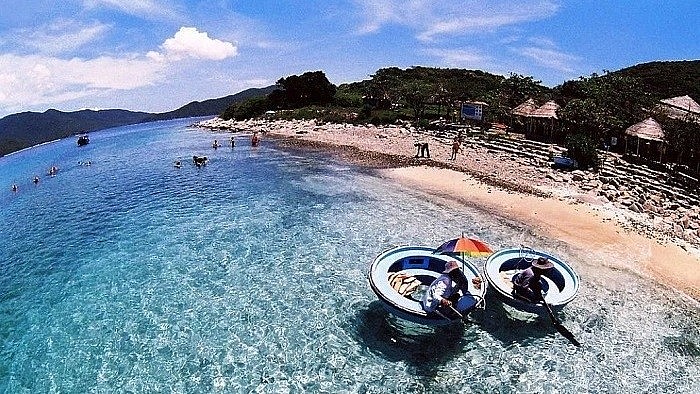 A beautiful beach in Nha Trang city A beautiful beach in Nha Trang city