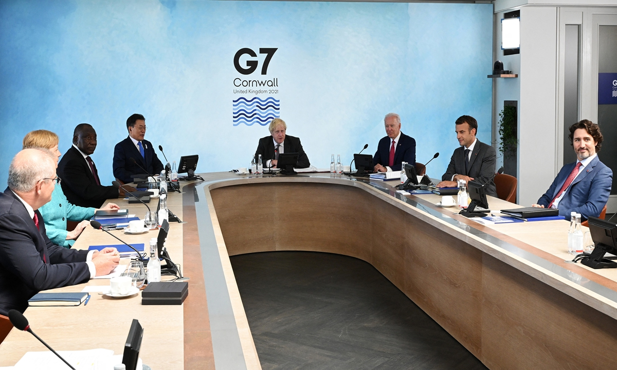 working session of the G7 summit is held on June 12. Photo: AFP working session of the G7 summit is held on June 12. Photo: AFP