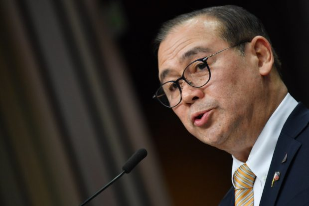 Foreign Affairs Secretary Teodoro Locsin Jr. (File photo by BEN STANSALL / AFP) Read more: https://globalnation.inquirer.net/179668/not-true-duterte-was-apologetic-in-raising-hague-ruling-with-xi-locsin#ixzz6Z0jMJGKK Follow us: @inquirerdotnet on Twitter | inquirerdotnet on Facebook 5448 minister