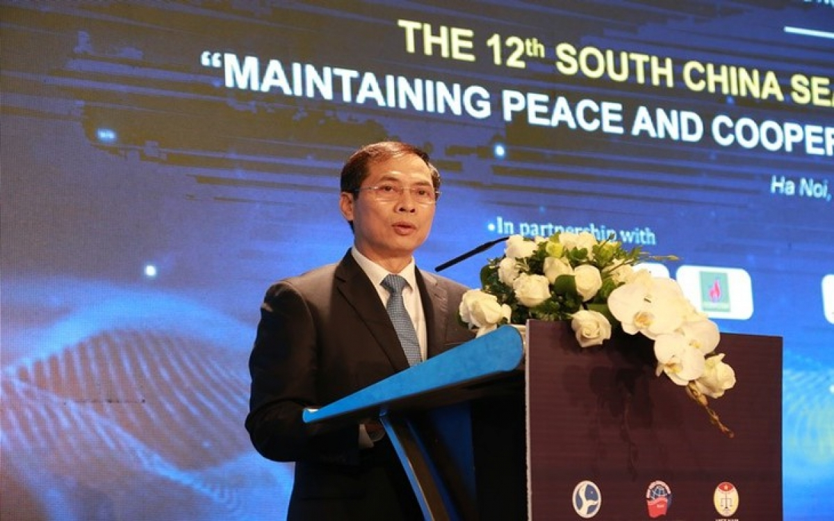 Mr. Bui Thanh Son, Member of the Party Central Committee and Deputy Minister of Foreign Affairs, speaks at the 12th International Conference on the East Sea (Photo: Ministry of Foreign Affairs of Vietnam) 2420 bui thanh son