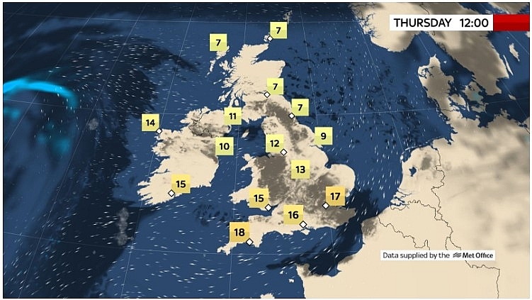 UK and Europe daily weather forecast latest, April 1: Mostly dry, with plenty of sunshine, best in the North and West of the UK UK and Europe daily weather forecast latest, April 1: Mostly dry, with plenty of sunshine, best in the North and West of the UK