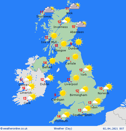 UK and Europe daily weather forecast latest, April 2: Breezy in the east and feeling cool along the coasts of the UK UK and Europe daily weather forecast latest, April 2: Breezy in the east and feeling cool along the coasts of the UK