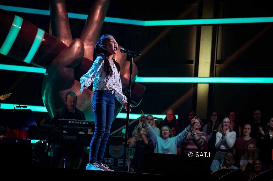 Ngoc Thao attended The Voice Kids of German. Photo: baoquocte.vn.