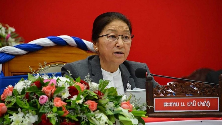 Vice President Pany Yathotou of the Lao People's Democratic Republic. Vice President Pany Yathotou of the Lao People's Democratic Republic.