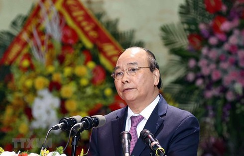 Prime Minister Nguyen Xuan Phuc speaks at the event (Photo: VNA) 4020 pm