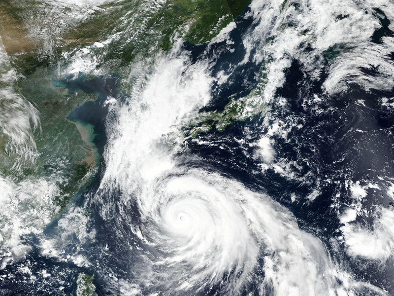 Typhoon Haishen is poised to make landfall in southwestern Japan Sunday, bringing with it heavy rains and lashing winds. Forecasters predict it will then head toward the Korean peninsula. AP 0117 ty