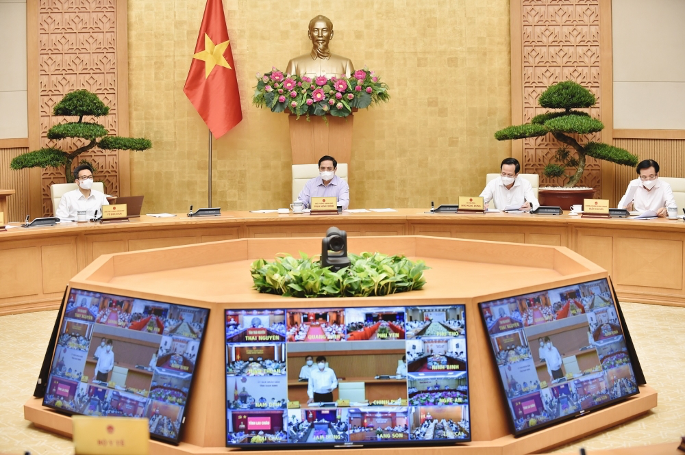 PM Pham Minh Chinh convenes nationwide online conference on Covid-19 PM convenes nationwide online conference on Covid-19