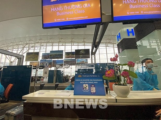 A checkin booth of Vietnam Airlines at an airport. Photo: VNA A checkin booth of Vietnam Airlines at an airport. Photo: VNA