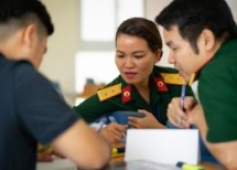 vietnamese peacekeeping force maintains peace to the world to defend the fatherland