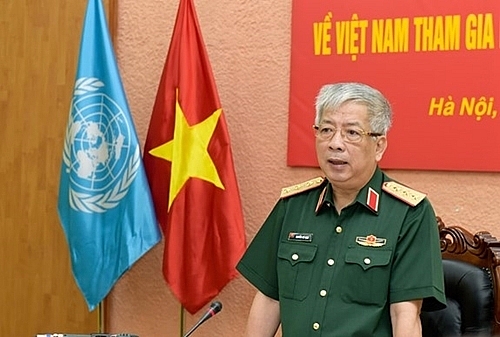 Vietnamese peacekeepers maintain peace to the world to defend the country vietnamese peacekeeping force maintains peace to the world to defend the fatherland