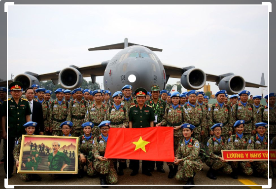 Vietnamese peacekeepers maintain peace to the world to defend the country vietnamese peacekeeping force maintains peace to the world to defend the fatherland